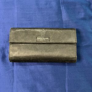 Kate Spade Black Leather Wallet Clutch Purse Handbag